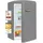Exquisit RKS120-V-H-160E Retro-Kühlschrank (122 l, 895 mm hoch, Grau)