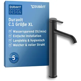 Duravit C.1 Einhandmischer Schwarz Matt