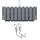 Prosperplast Boardee Fencycase 58 x 20 x 20 cm Grau