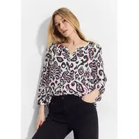 Cecil Damen B344734 Print Tunika Bluse, Vanilla White, X-Large - XL