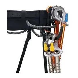 Petzl Eisschraubenholster Kletterausrüstung Schwarz/Orange