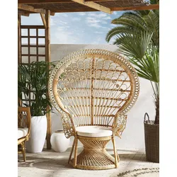 Gartenstuhl Rattan Beige EMMANUELLE