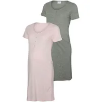 MAMA LICIOUS MAMALICIOUS® 2er-Pack Nachthemden MLMIRA, grau | rosa, S