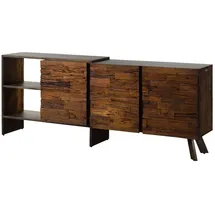 MASSIVMOEBEL24.DE Sideboard Akazie / Altholz 205x40x83 braun lackiert SEVILLA #11