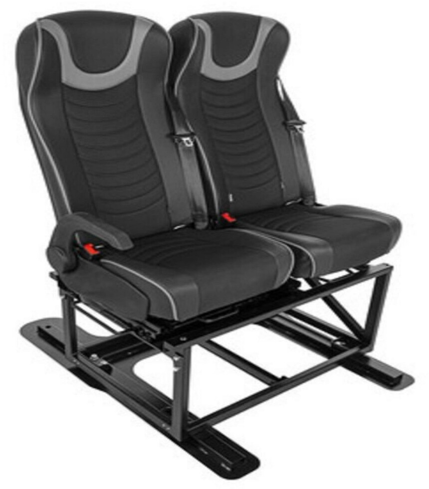 Reimo Doppelsitzbank mit Isofix für Fahrzeuge ohne doppelten Boden