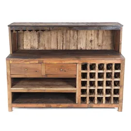 DESIGN DELIGHTS Barschrank 150 x 110 x 55 cm Beige