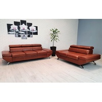 Echt Leder Sofagarnitur Varsovia 3+2 Echtleder Möbel Sofa Set Couch Garnitur