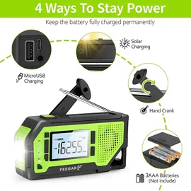 FEEGAR F Notfall Solar Radio OZE Pro schwarz
