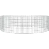 vidaXL Freilaufgehege 12-teilig 54 x 60 cm Silber