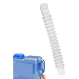 Genikeer Wasserkanister Verlängerungsrohr, 10 cm Durchmesser Teleskoprohr für Trinkwasser Behälter Camping Wassertank Transparent Wasserbehälter und Wasserspender Mit Wasserhahn (Lange 16.5cm)