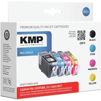 KMP C81V kompatibel zu Canon PGI-525PGBK schwarz + CLI-526