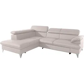 Cotta Ecksofa »Caluso L-Form« mit Kopfteilverstellung, wahlweise mit Bettfunktion & Bettkasten