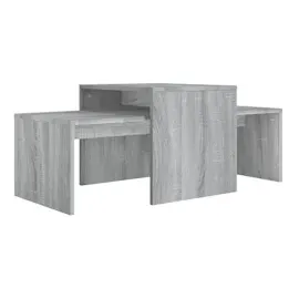 vidaXL Couchtisch-Set Grau Sonoma 100x48x40 cm Holzwerkstoff