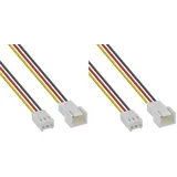 InLine Lüfterkabel Verlängerung, 3pol Molex Stecker / Buchse 2m