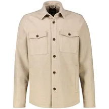Lerros Langarmhemd »LERROS Übergrössen-Hemdjacke in Wolloptik« LERROS FOAM WHITE
