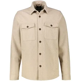 Lerros Langarmhemd »LERROS Übergrössen-Hemdjacke in Wolloptik« LERROS FOAM WHITE