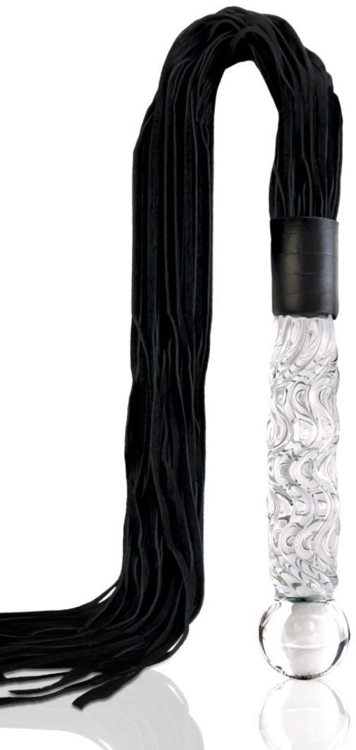 Icicles Glasdildo 'No. 38', mit Lederriemen | Heiß- und Kalt-Stimulation 1 St