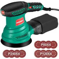 HYCHIKA Exzenterschleifer, 300W Schleifmaschine mit Absaugung für Holz, 6