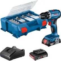 Bosch Professional GSR 18V-45 inkl. 2 x 2,0 Ah + Koffer + Zubehör