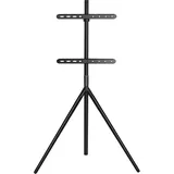pro.tec Valle TV-Ständer 137 x 85,5 x 46,5 cm Schwarz Aluminium/Metall/Stahl