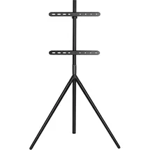 pro.tec Valle TV-Ständer 137 x 85,5 x 46,5 cm Schwarz Aluminium/Metall/Stahl