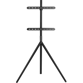 pro.tec Valle TV-Ständer 137 x 85,5 x 46,5 cm Schwarz Aluminium/Metall/Stahl