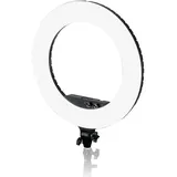 Caruba Vlogger 18 Zoll Rund LED Set PRO mit Tasche Schwarz (Ringleuchte), Dauerlicht, Schwarz