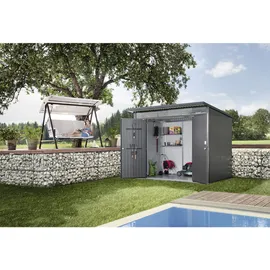 Biohort AvantGarde A5 2,54 x 1,74 m dunkelgrau-metallic Doppeltür