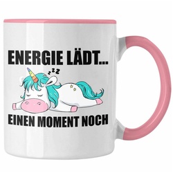 Trendation Tasse Trendation – Einhorn Tasse mit Spruch Geschenk Arbeitskollege Kollege Kaffeetasse Frauen rosa