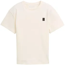 Tom Tailor T-Shirt TOM TAILOR, Jungen, Gr. 176, weiß (soft cream weiß), Single Jersey, Obermaterial: 100% Baumwolle, unifarben, oversize, Rundhals, Shirts T-Shirt, oversize, for Boys
