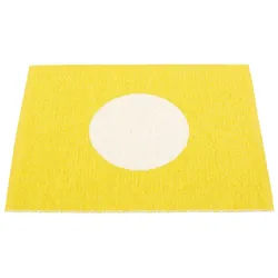pappelina Vera Outdoor-Teppich - zitronengelb / vanille 70 x 90cm