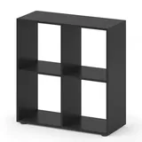Vicco Raumteiler Tatra 4 Fächer Schwarz 70 x 70 cm -