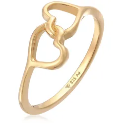 Elli Fingerring »Ring Herz Symbol Verbunden 925 Silber« Elli Gold 58