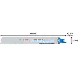 Bosch Säbelsägeblatt PRO Thick Metal precise S1137HBF 1,1 x 25 x 225 mm 25 Stück