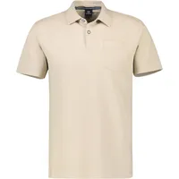 LERROS Poloshirt Baumwolle, Brusttasche, für Herren Poloshirt in sportiver Waffelpiquéqualität » LIGHT DUNE Beige - XXL