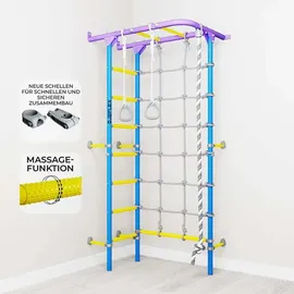 JEFlex Sprossenwand ClimbMaxx M5 blau-lila-gelb - Blau/Gelb