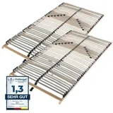 Lattenrost 180x200, Ergonomischer 7 Zonen Lattenrost aus Buchenholz, 42 Latten, Hergestellt in Deutschland, Lattenrost Selbstmontage, Traglast 150kg