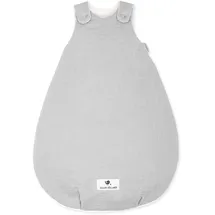 Julius Zöllner Babyschlafsack gefüttert Musselin 2,5 TOG, Gr. 50/56 | 100% Baumwollmusselin | Oeko-TEX Standard 100 | grau,