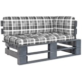 vidaXL Outdoor-Ecksofa Paletten Kiefernholz Imprägniert Grau