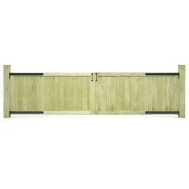vidaXL Gartentor 300 x 75 cm Grün/Holz Imprägniert