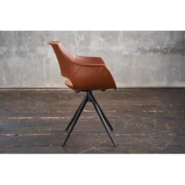 KAWOLA Zaja Kunstleder drehbar vintage cognac