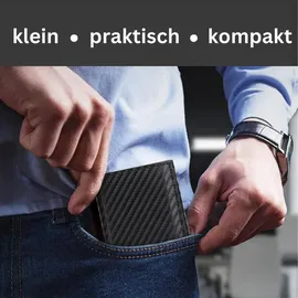 Fomax Mini Geldbörse unisex Portemonnaie schwarz