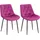 CLP 2er Set Esszimmerstuhl Wallace Samt lila
