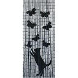 WENKO Bambusvorhang Katze & Schmetterling 90 x 200 cm