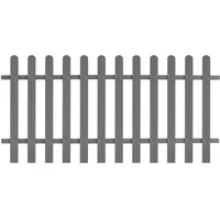 vidaXL Lattenzaun WPC 200 x 100 cm grau