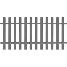 vidaXL Lattenzaun WPC 200 x 100 cm grau