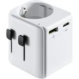 ewent Reiseadapter Weiß 1 St.