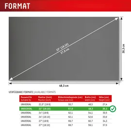 Displex Privacy Blickschutzfilter 22" (16:10) Schwarz