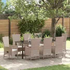 vidaXL Gartenmöbel-Set 9-tlg. Beige