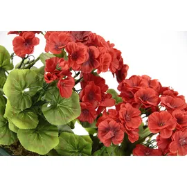 MY HOME Kunstblume MY HOME "Geranie", rot, B:30cm H:36cm L:18cm, Obermaterial: 90% Polyester, 10% Kunststoff, Kunstpflanzen, Im Kasten